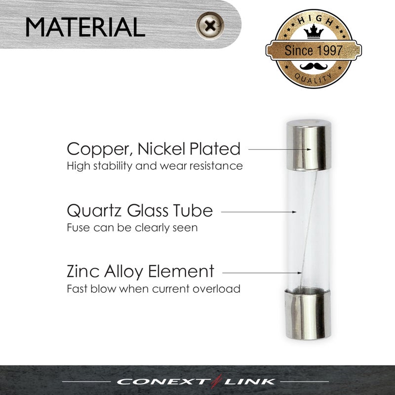 Conext Link Agc6-25 Nickel Agc Glass Tube Fuse 25 Pack (6 Amp) - Image 3